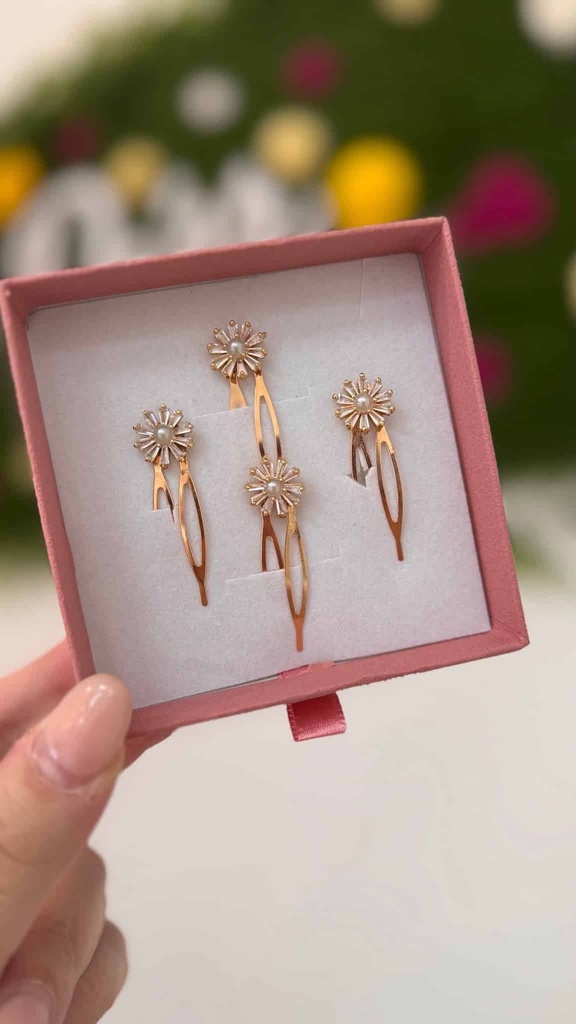 Peinecillos margaritas mini (Dorado)