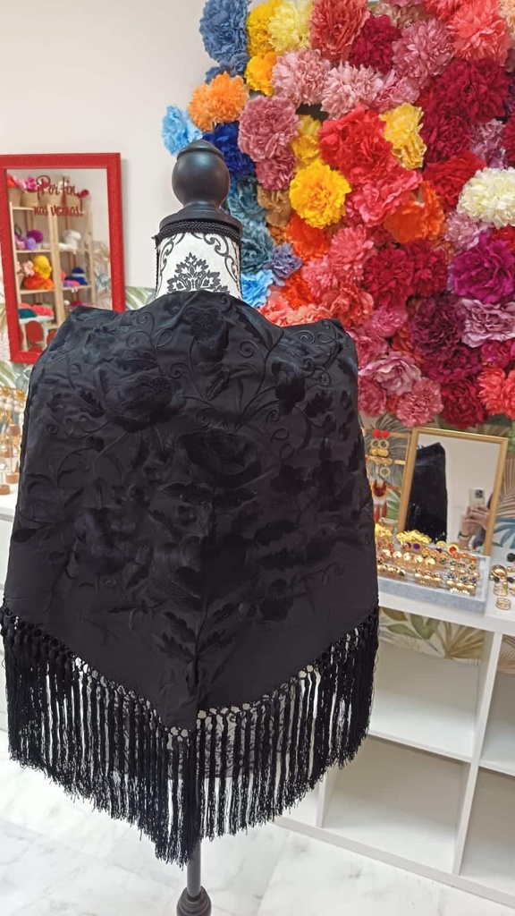 [06-MARBELLA-NEGRO] Mantoncillo Marbella negro