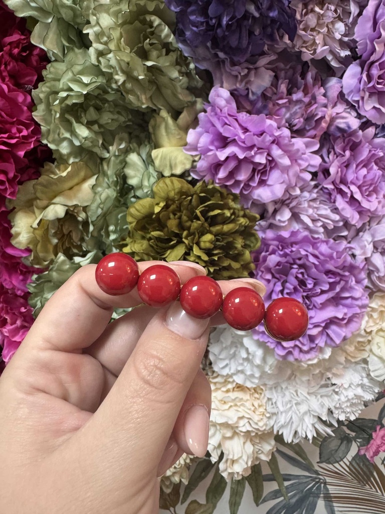 [07-BOLITAS-ROJAS] Broche bolitas rojas