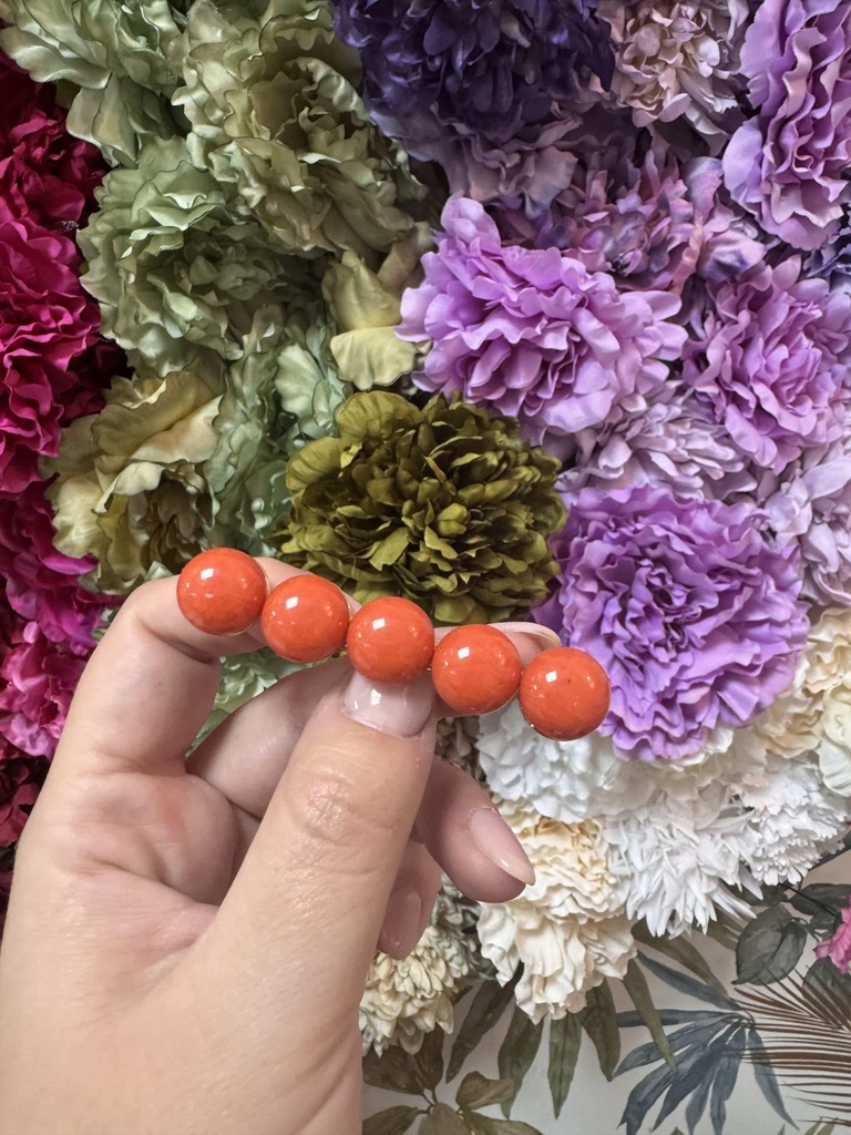[07-BOLITAS-CORAL] Broche bolitas coral
