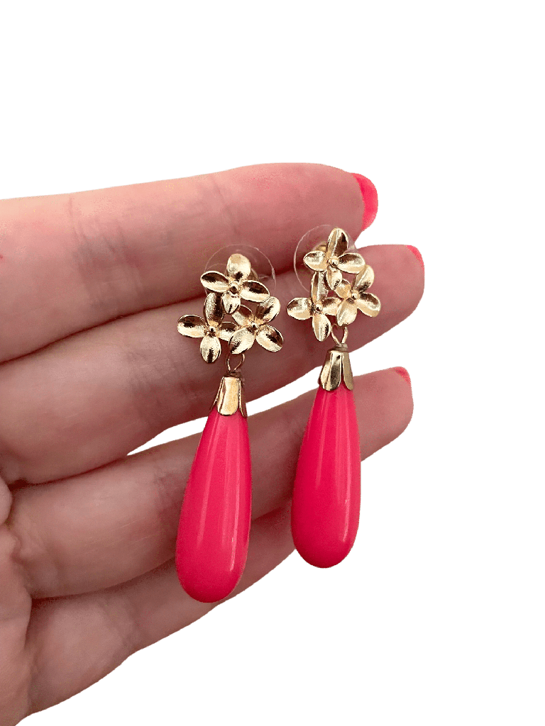 Pendientes floral – niñas (+ colores) (#e30052 Fucsia)