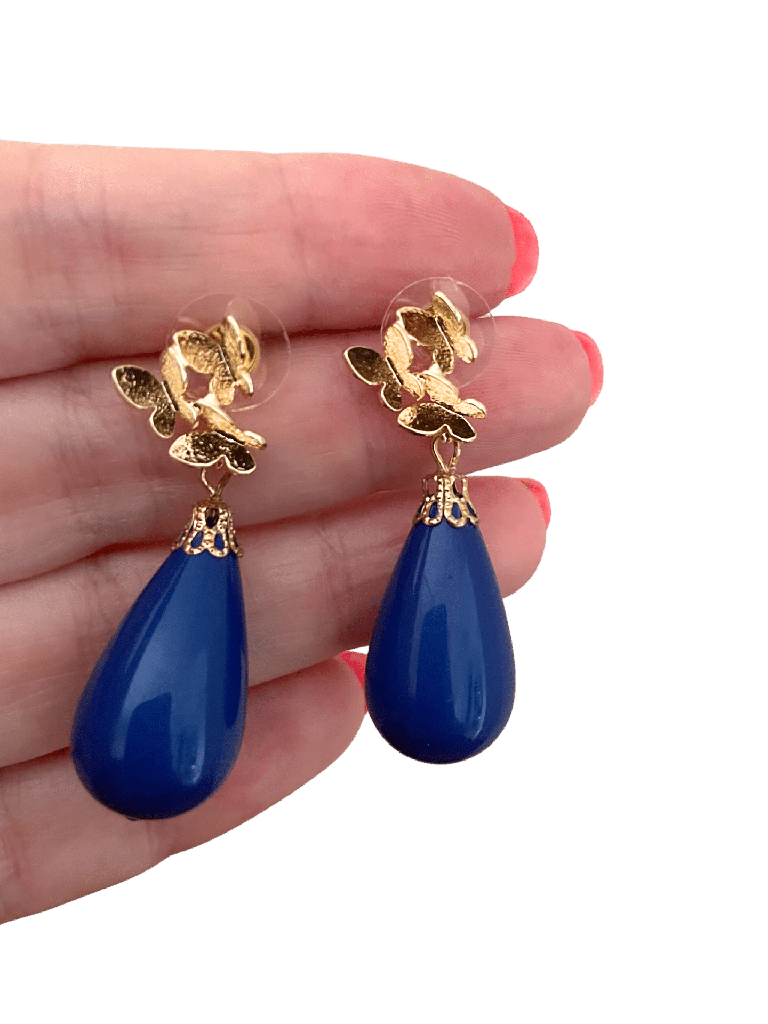 Pendientes mariposas niña (+ colores) (Azul eléctrico)