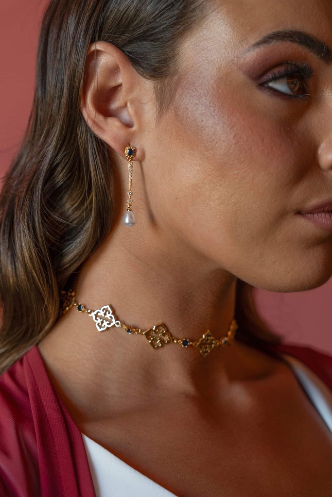 Choker Fabiana azul